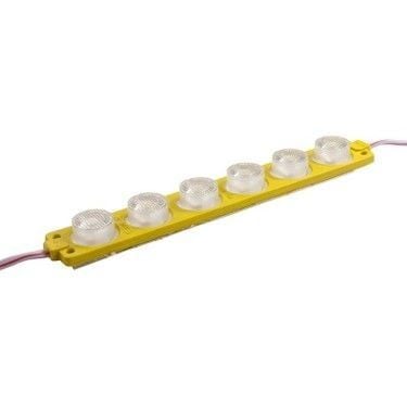 6W Mercekli Modül 6'lı Led - Amber 12V