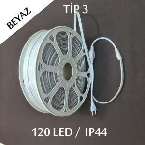 220 Volt Şerit Led Beyaz IP44 Tip 3
