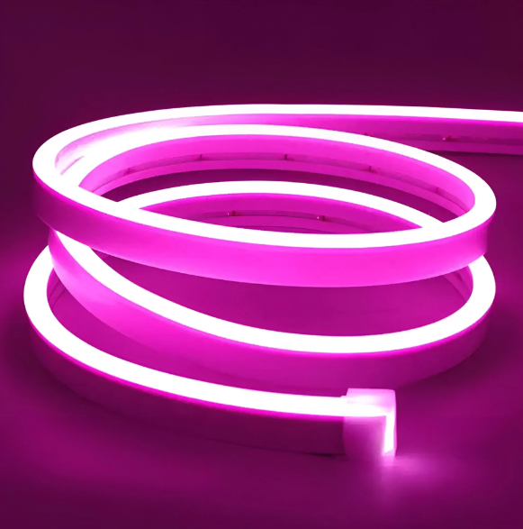 12 Volt 6x12mm Pembe Esnek Neon Led (5 Metre)