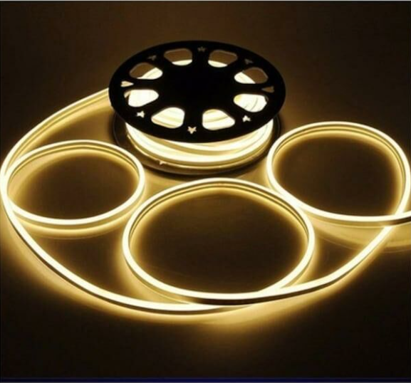 6x12mm Natural Beyaz Neon Led 50m Makara (2.5 cm'de Kesilebilir.)