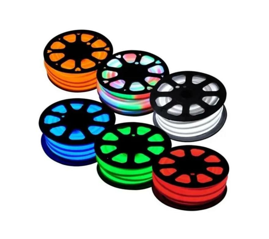 12V 6x12mm Turkuaz Neon Led 50m Makara (2.5 cm'de Kesilebilir.)