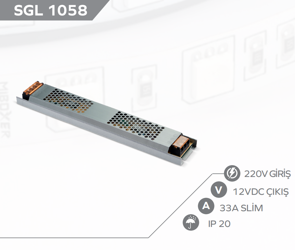 33A Şerit Led Trafo Fansız