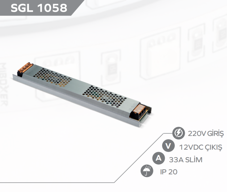 33A Şerit Led Trafo Fansız