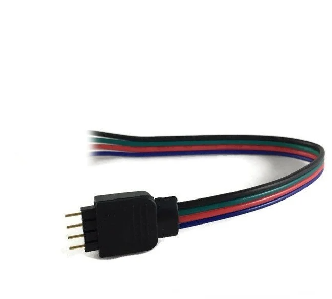 RGB Şerit Led Soketli Kablo 4 Pin Erkek İğneli