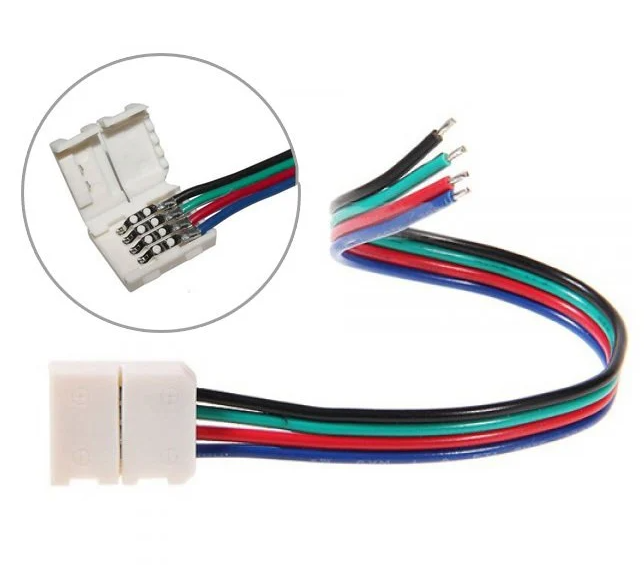 Hızlı Konnektör Kablo 4 Pin 15Cm Rgb Tek Yönlü