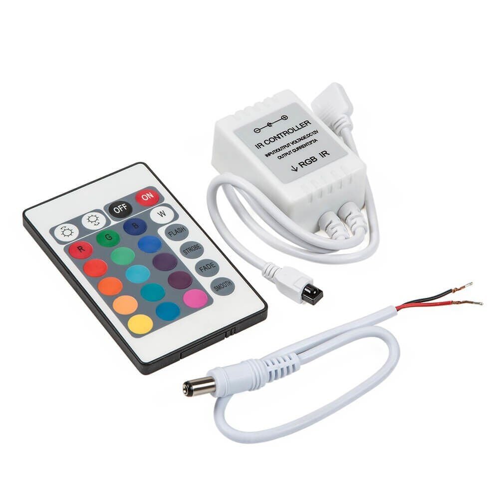 SEGLİGHT 6 Amper Rgb Şerit Led Kumanda Kontrol 12 Volt (16 Renk Çeşidi) 24 Tuşlu