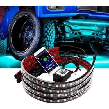 Araç Altı Pixel(KAYANLED) Led Aydınlatma Şerit Led 4'Lü Set APP Kontrollü