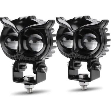Motosiklet Far LED Spot Beyaz Sarı Sürüş Lambası Iki Renk Baykuş Farlar 12V-20V