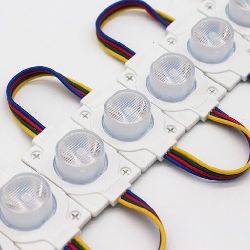 1.5W 12V Lensli Tekli RGB Modül Led 20 Adet