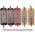 12 Volt 2.4 Watt AMBER Animasyonlu Çakar Modül 12 Ledli