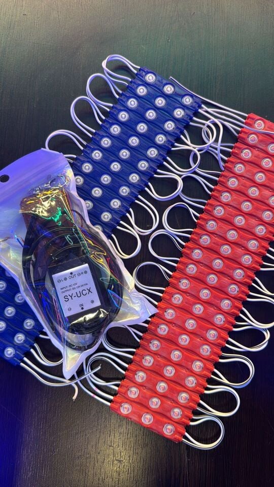 12V KIRMIZI MAVİ ÇAKAR SETİ