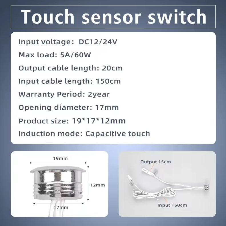 12-24V Dokunmatik (Touch) Dimmer  Işıklı Anahtar