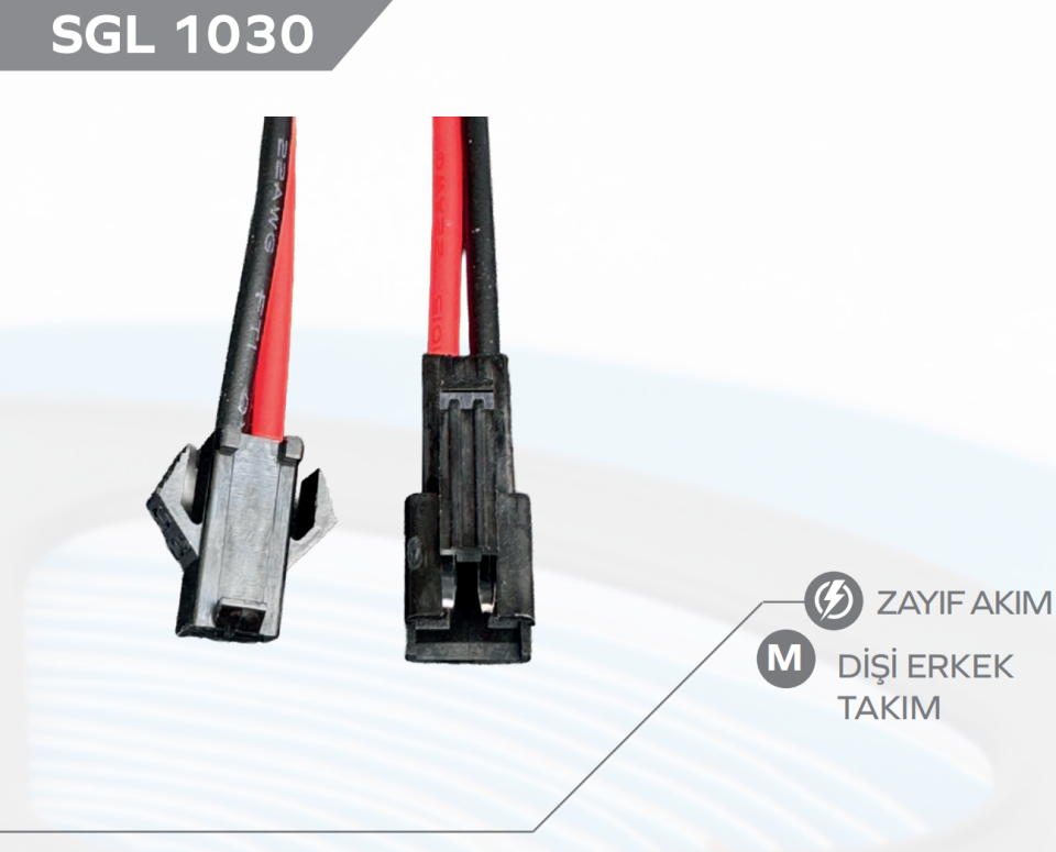 2 Pin Dişi - Erkek Bağlantı Soketi - 15 cm Kablolu