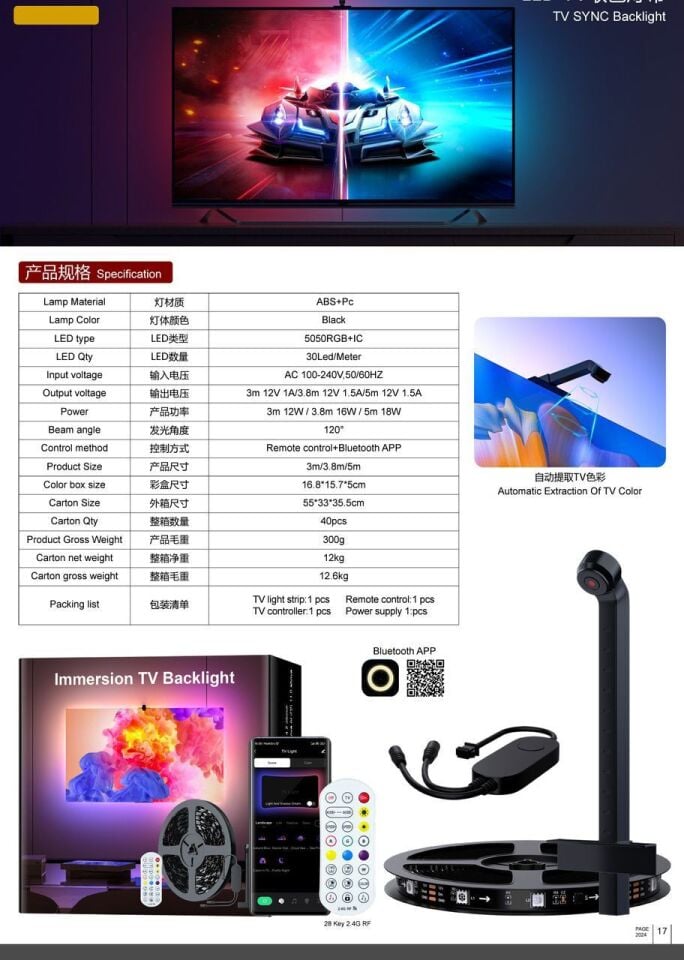 TV Arkası Ambiyans Aydınlatması 24-65 İnç