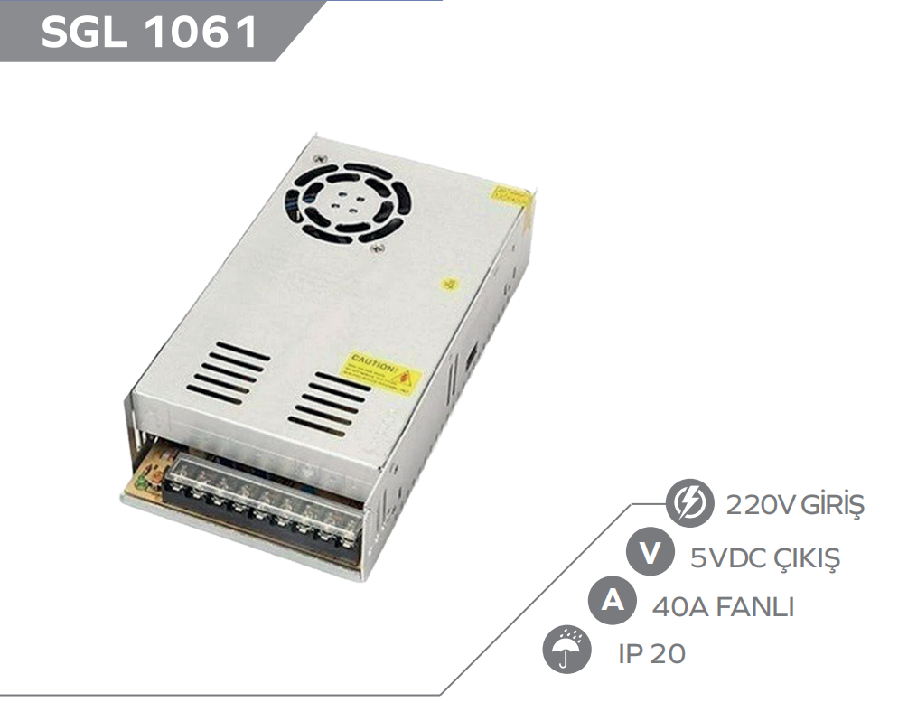 5V 40A Fanlı Trafo