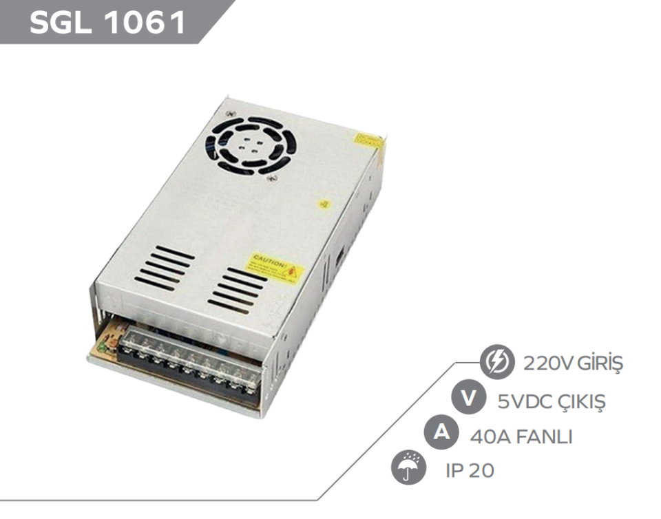 5V 40A Fanlı Trafo