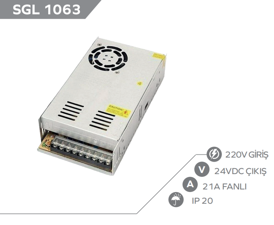 24V 21A Fanlı Trafo