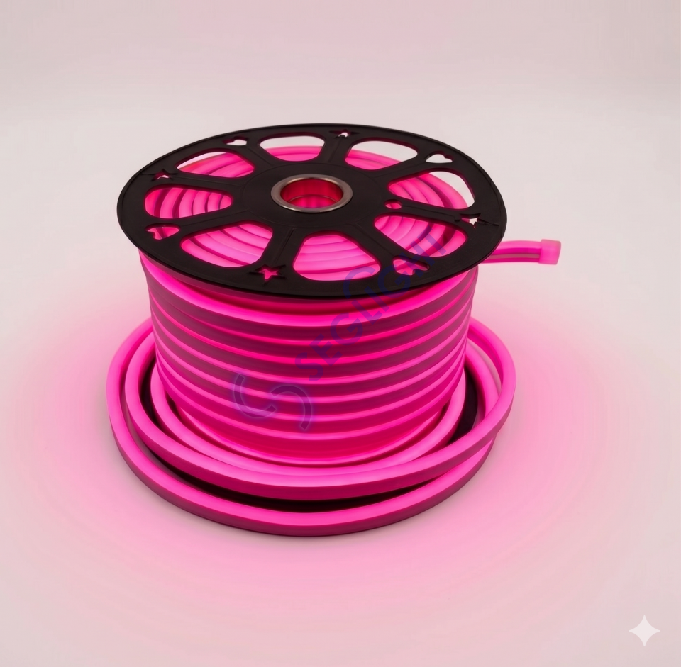 220V Neon Led Pembe 8x16mm