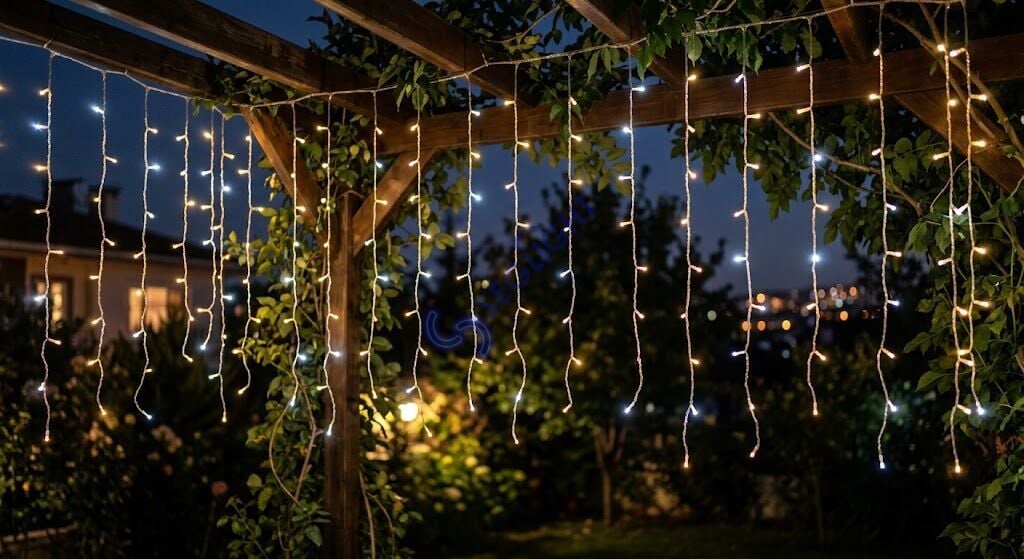 ŞACAK LED (DIŞ MEKAN) BEYAZ FLAŞÖRLÜ 144 LEDLİ (2METRE)