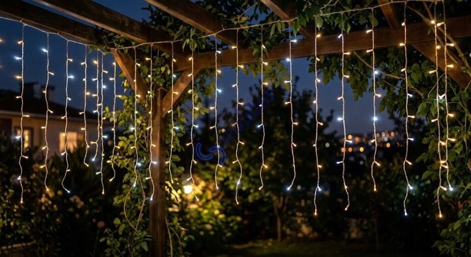 ŞACAK LED (DIŞ MEKAN) BEYAZ FLAŞÖRLÜ 144 LEDLİ (2METRE)