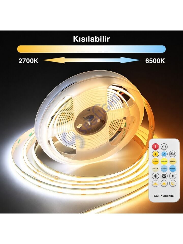 12V CCT COB ŞERİT LED 5 METRE