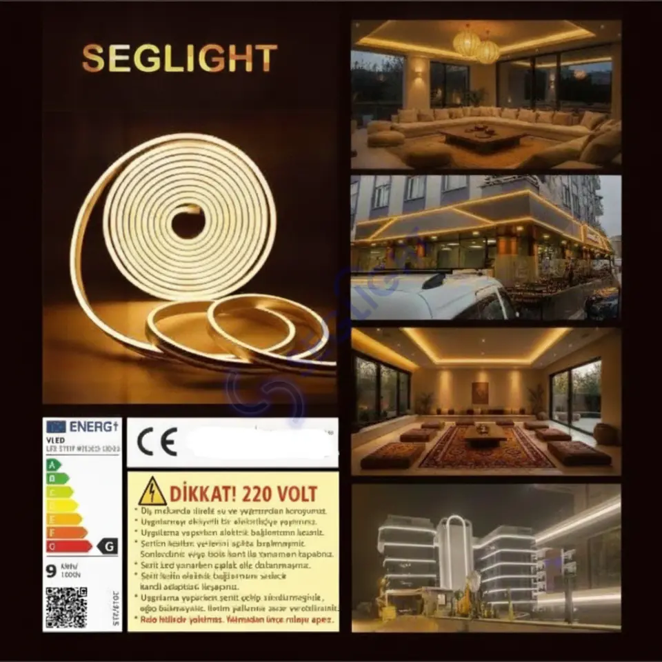220v TAK CALIŞTIR NEON LED 5 METRE 6X12MM